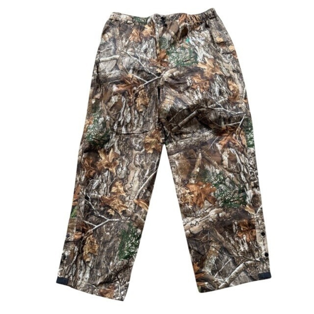 Frogg Toggs Men Realtree Edge Camo Rain Pants Waterproof Packable Hunting XL/XXL